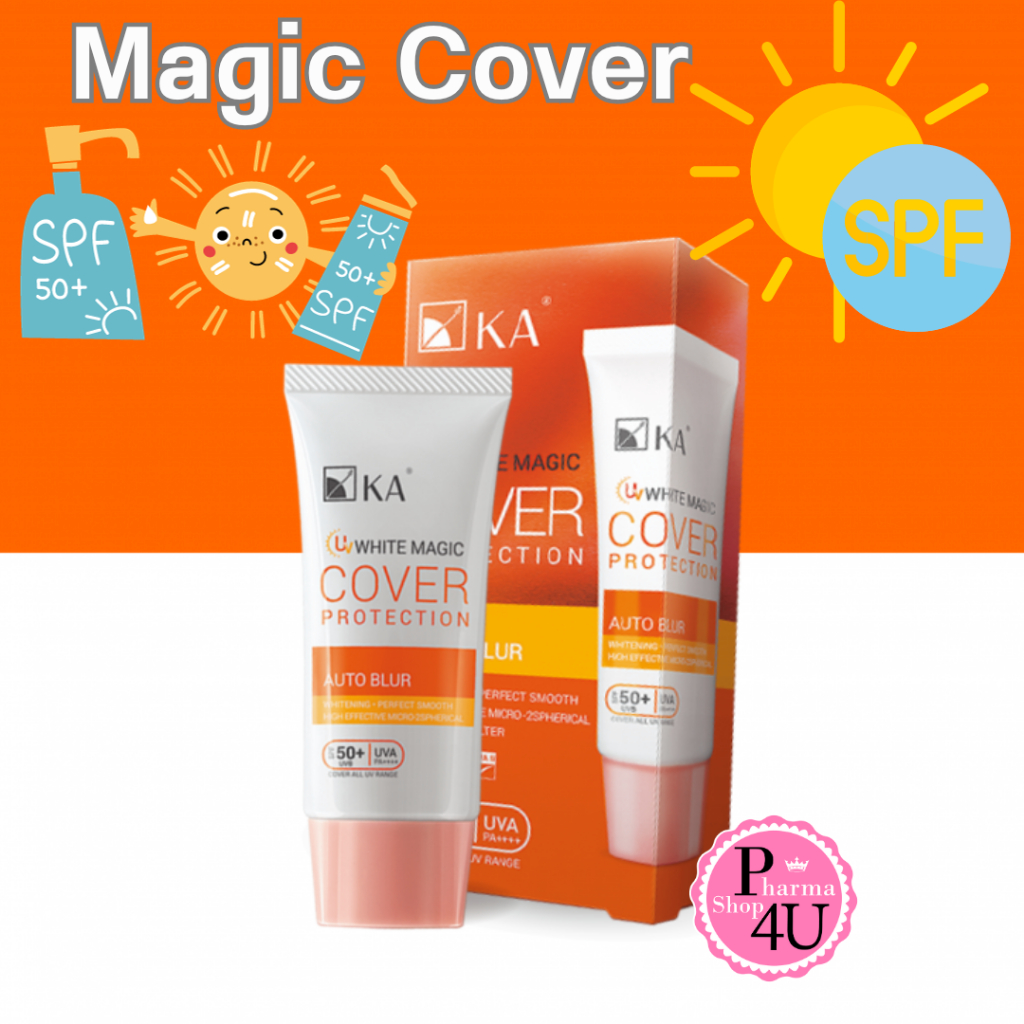 KA Uv White Magic Cover Protection ครีมกันแดดสำหรับผิวหน้า 30G. [3037]