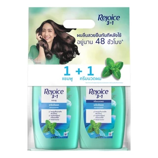 [แพ็คสุดคุ้ม] รีจอยส์ แชมพู + ครีมนวด สูตร ขจัดรังแค 370 มล. REJOICE SHAMPOO + CONDITIONER ANTI-DANDRUFF 370 ML.