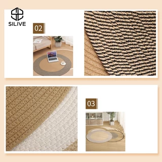Silive Shop พรมฝ้าย carpet พรมทรงกลม ขนาด80/120/150 พรมปูห้องนอน #GD-A12