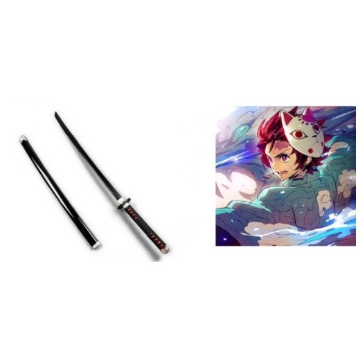 คอสเพลย์ดาบ Kimetsu no Yaiba ดาบ Kamado Tanjirou 104cm คอส swprd ของขวัญสำหรับผู้ใหญ่และเด็ก