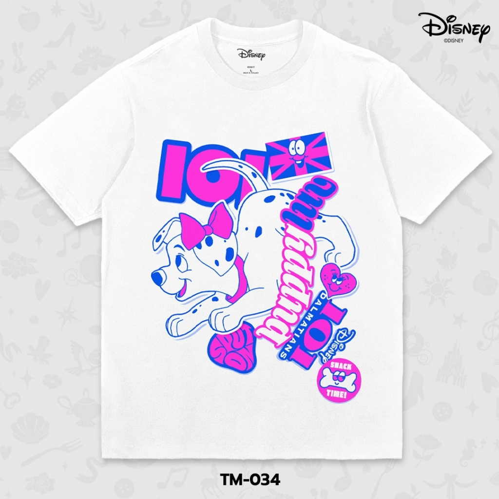 Power 7 Shop เสื้อยืดการ์ตูน "101 Dalmatians" คอลเลคชั่น "Disney Classics" (TM-034)