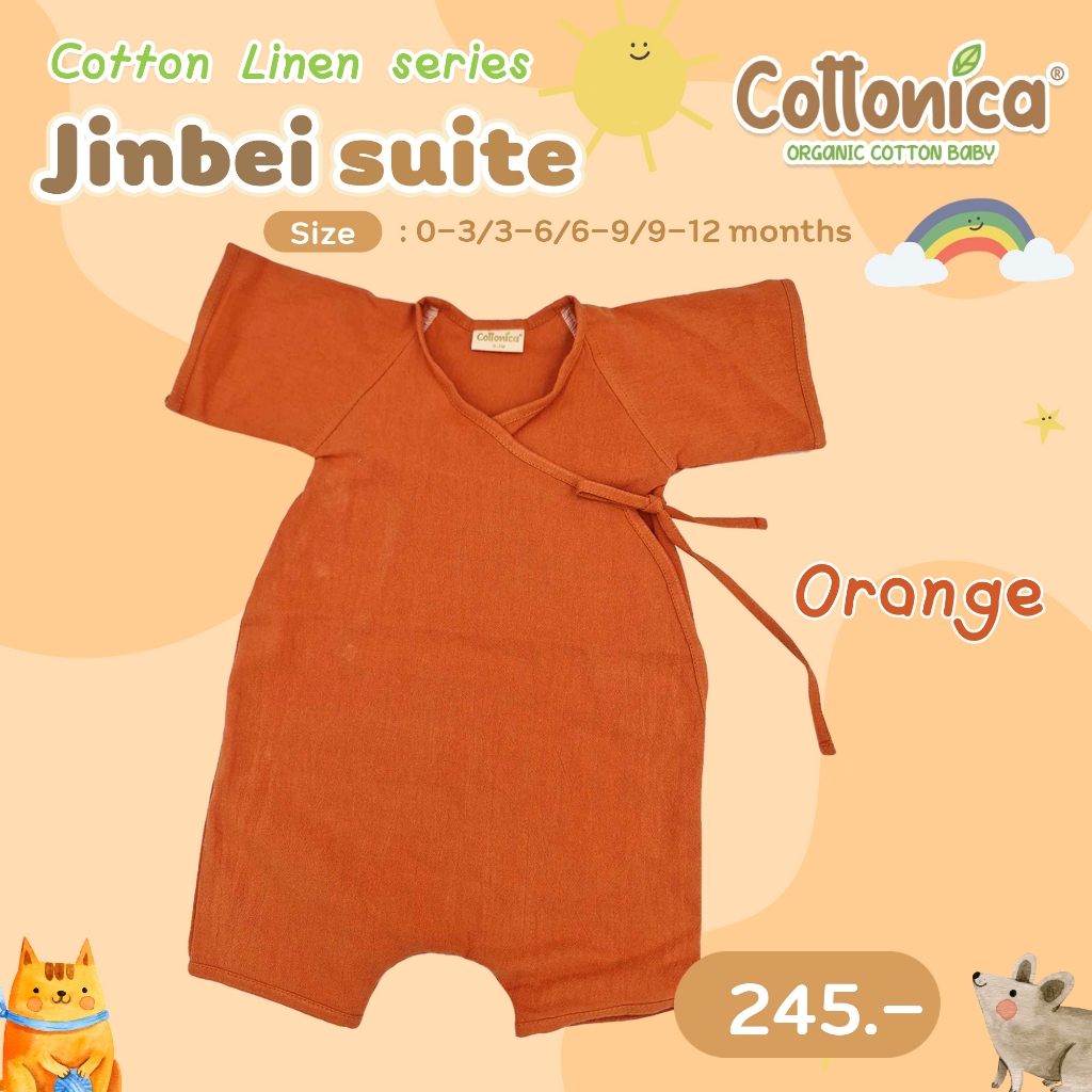 Jinbei Romper baby ชุดเด็กสไตล์ญี่ปุ่น ชุดบอดี้สูทเด็ก รอมเปอร์  เสื้อผ้าเด็กอ่อน ชุดนอนเด็ก ชุดเด็กทารก ชุดเด็กแรกเกิด(