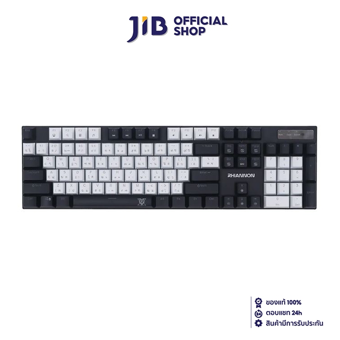 KEYBOARD (คีย์บอร์ด) NUBWO X62 RHIANNON (WHITE-BLACK) (BLUE SWITCH - MINI RGB - EN/TH)