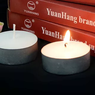 เทียนทีไลท์ เทียนถ้วย (แพ็ค10ชิ้น)ไร้กลิ่น ไร้ควัน เทียนสปา สำหรับสปา อะโรม่า
