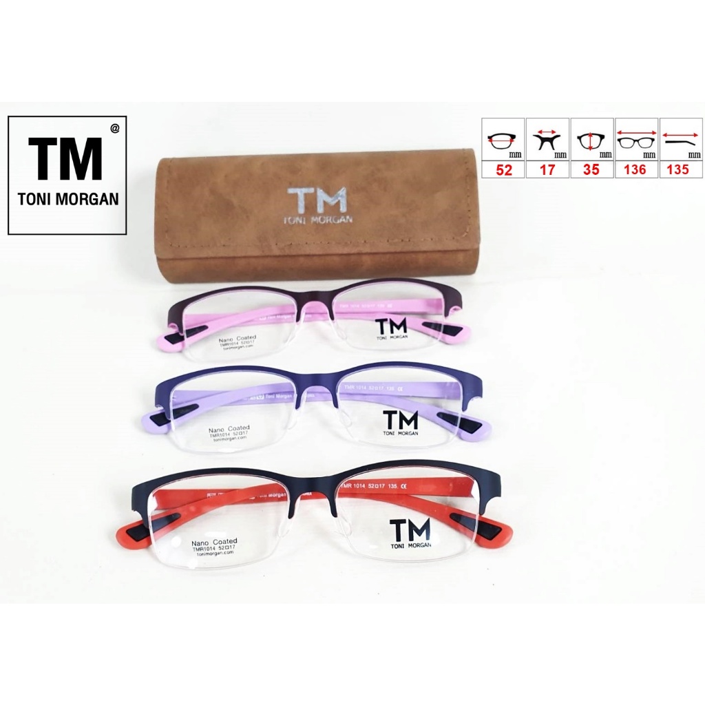 กรอบแว่นตาครึ่งกรอบ Toni Morgan รุ่น TMR1014 (รหัสE246)