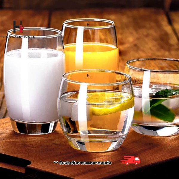 the glasshouse แก้วน้ำดื่ม แก้ววิสกี้ แก้วคอกเทล ขนาด 340, 355 ml.