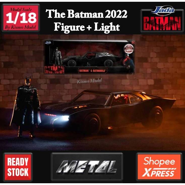 โมเดลรถBatman 1:18 มีไฟ มีหุ่น โมเดลรถBatmobile โมเดลรถแบทแมน  แบทแมน Batman Batmobile 2022 1/18 ราคา โมเดลรถของขวัญ