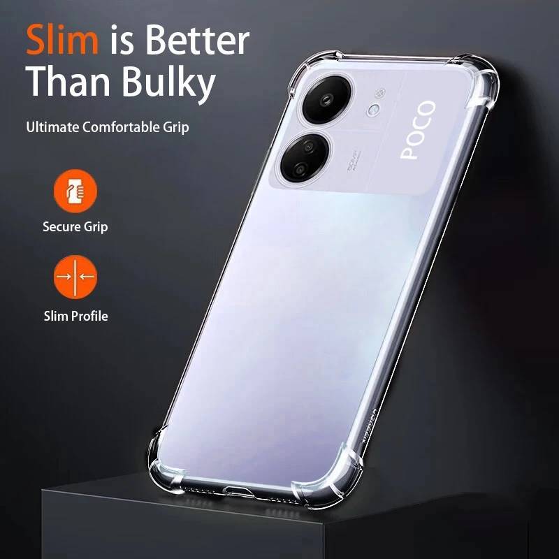 POCO C65(พร้อมส่งในไทย)เคสTPUใสกันกระแทกแบบคลุมกล้องXiaomi Redmi 13C/Poco C65ตรงรุ่น