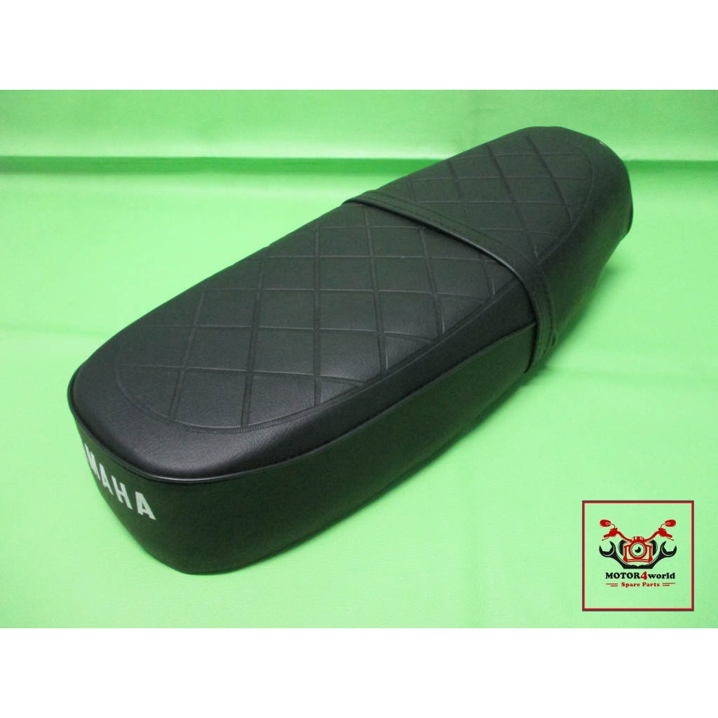 DOUBLE SEAT COMPLETE “BLACK” Fit For YAMAHA YL2-G //  เบาะ หนังพีวีซี สีดำ ปั๊มลายข้าวหลามตัด