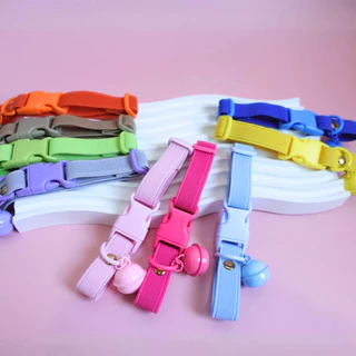 ปลอกคอนิรภัยแมวรุ่นยางยืด สายกว้าง 15มิล V.01 สีคุมโทน