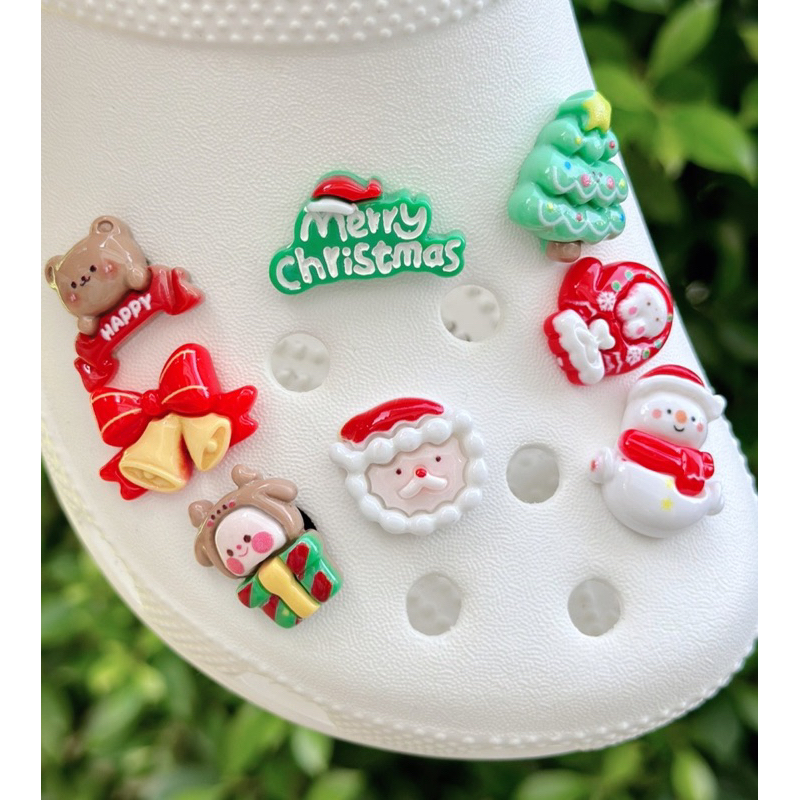 ตัวติดรองเท้า crocs ลายคริสมารสพร้อมส่ง ของแจกคริสมารสต์ ปีใหม่