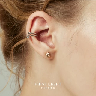 First Light Morning : Crystal Ball Earrings ต่างหู ต่างหูแป้นเสียบ