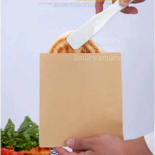 ถุงกระดาษคราฟท์สีน้ำตาล(หนา)11x13,11x16,14x18,16x20cmกันน้ำมัน ใส่ไก่ทอด,เฟรนฟราย,ขนม (เกรดอาหาร)
