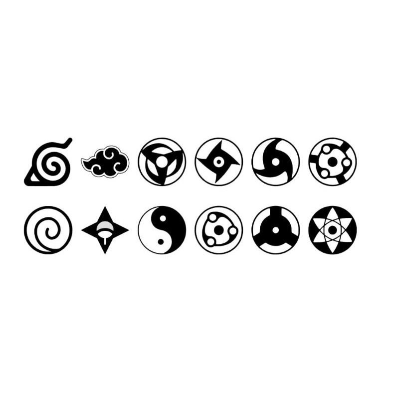 📌สติกเกอร์PVCกันน้ำ 🎌#สัญลักษณ์นารูโตะ NARUTO☯️🔯🍥