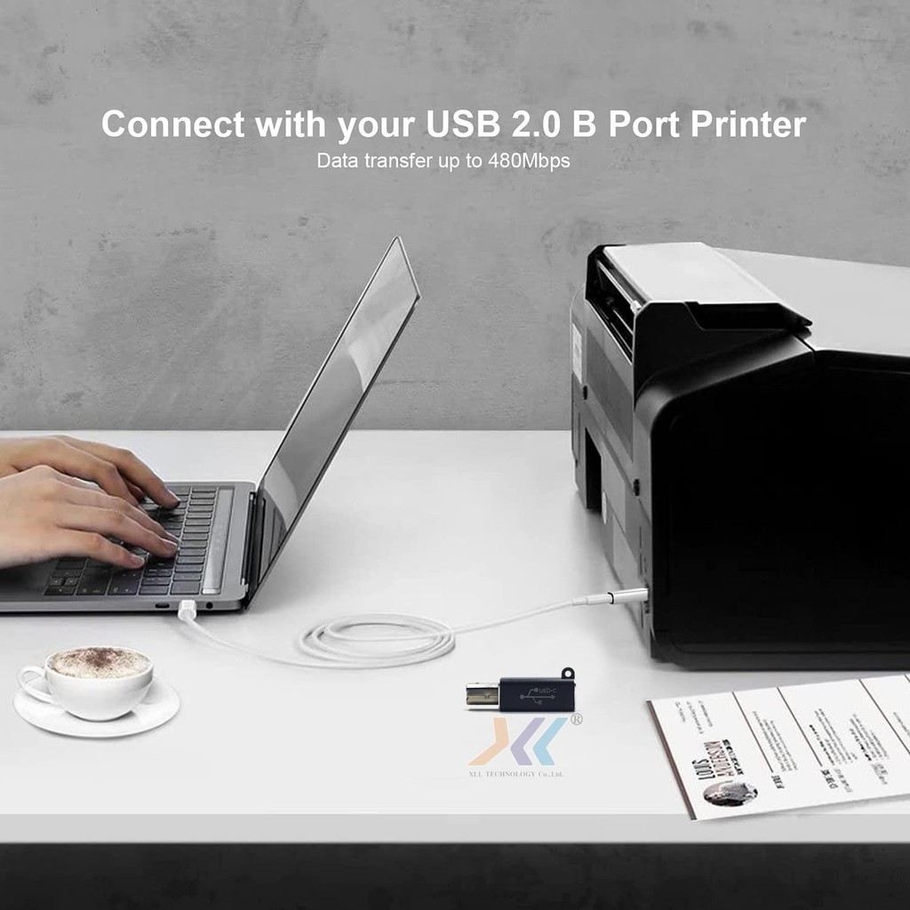 Type-C to Printerใช้สำหรับต่อปริ้นเตอร์ FAX Scanner Adapter ราคาต่อตัว - รูปที่ 2