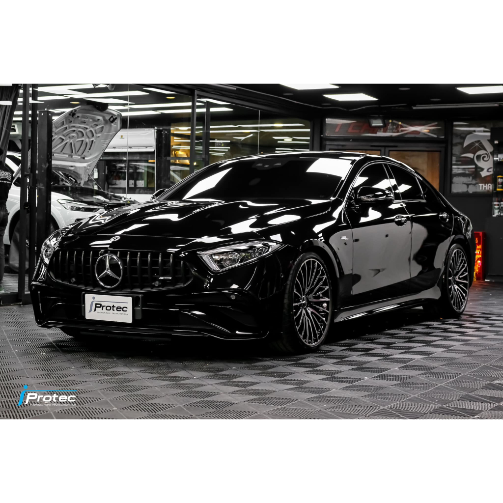 iProtec ฟิล์มใสกันรอยหน้าจอรถยนต์เรือนไมล์+จอคอนโซนกลาง (จอยาว) Mercedes Benz รุ่น AMG CLS53