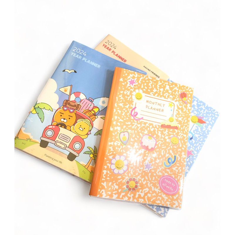 Planner 2024  ไดอารี่ Dairy  Year Plan Month Plan A5 เลือกลายได้