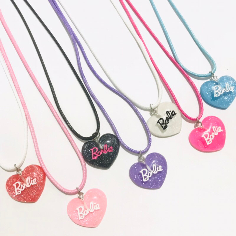 พร้อมส่ง สร้อยคอจี้หัวใจบาร์บี้ barbie y2k