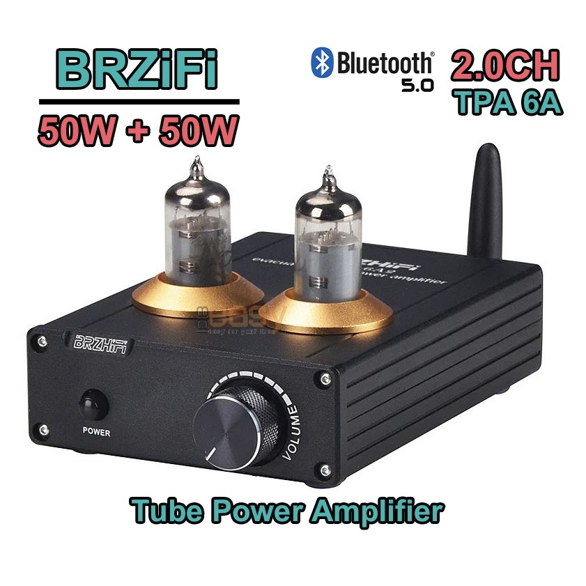 BRZHIFI Tube amplifier TPA-6A2 fever Bluetooth 5.0 แอมป์หลอด แอมป์จิ๋ว Power Amp