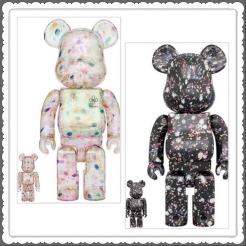 (ของแท้) BE@RBRICK ANEVER 100% & 400% และ BE@RBRICK ANEVER BLACK 100％ & 400％ รวม 4 ตัว (bearbrick)