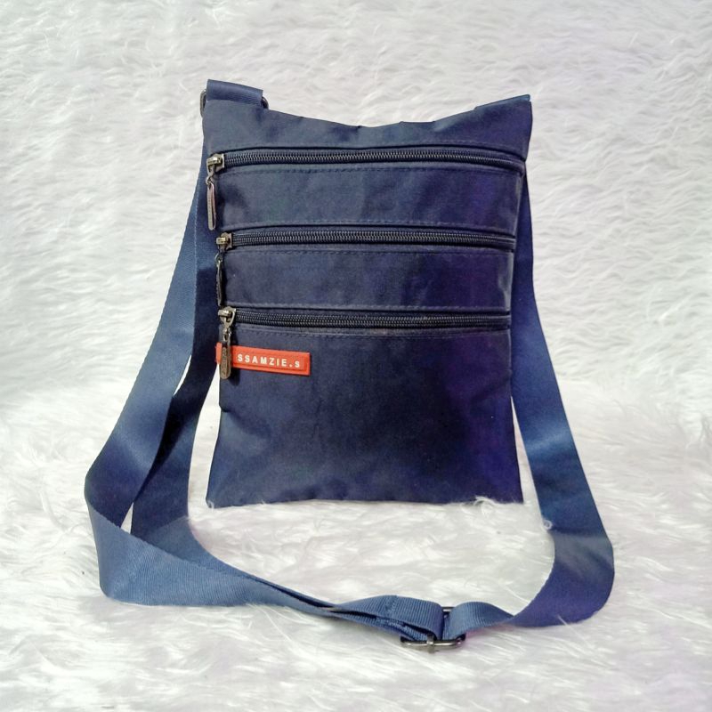 กระเป๋าผ้าคลอสบอดี้สีกรมงานชายแบรนด์SSAMZIE แท้(รหัสQ4)