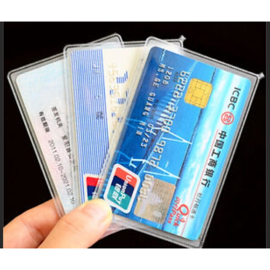 1 ชิ้น ปกบัตร PVC ปกบัตร IC เคลือบด้าน ป้องกันแม่เหล็ก บัตรประจําตัว