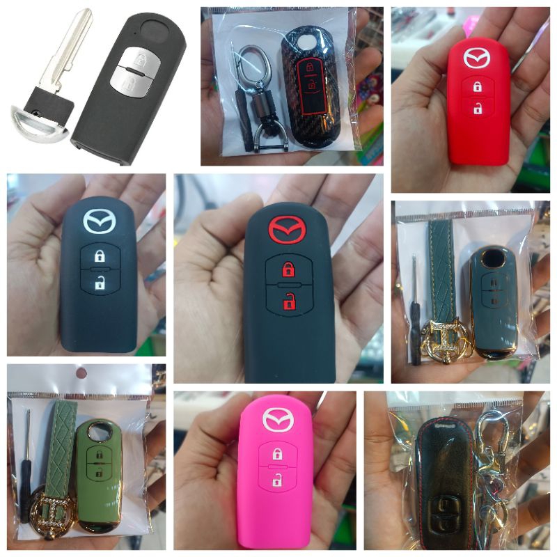 #เคสซิลิโคน#เคสเคฟล่า#ซองหนัง#tpuกุญแจ มาสด้า Mazda SkyActiv 2 3 CX-3 CX-5 แบบ 2  ปุ่ม (Smart Key)