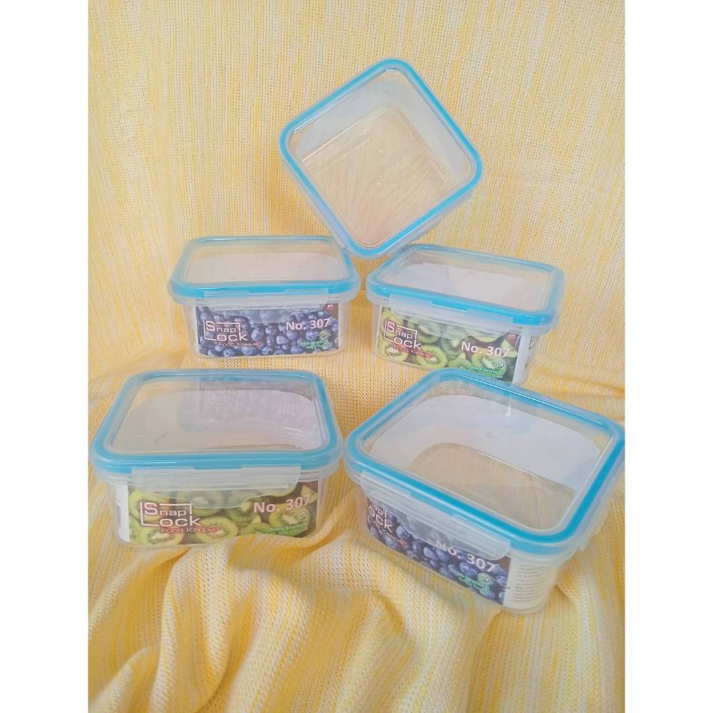 กล่องใส่ของอเนกประสงค์ Snap Lock  กล่องข้าว เข้าไมโครเวฟได้ ฝาล็อค 4 ด้าน No.307 พร้อมส่ง