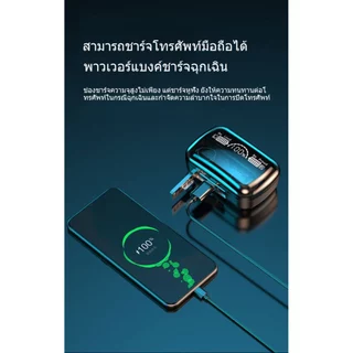 หูฟังบลูทูธ TWS M10 หูฟังไร้สายตัดเสียงรบกวนอัจฉริยะ บลูทูธ5.2 หูฟัง แสงไฟLEDพร้อมระบบสัมผัส รองรับฟังก์ชัน ios/android