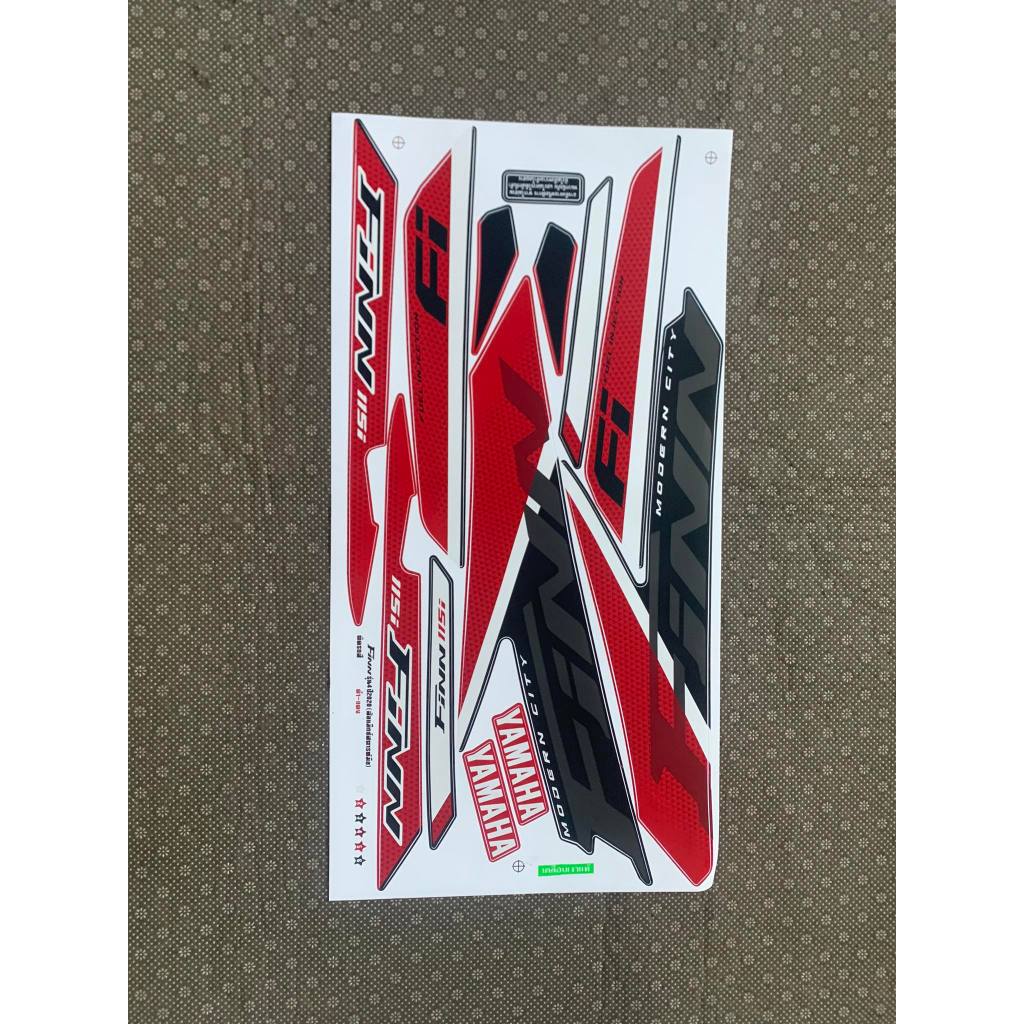 สติ๊กเกอร์ FINN สี ดำเเดง ปี 2020 รุ่น 4