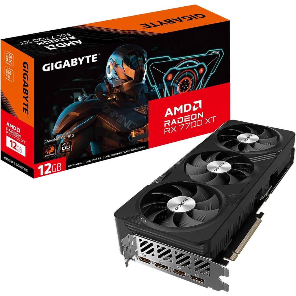 VGA (การ์ดแสดงผล) GIGABYTE Radeon RX 7700 XT GAMING OC 12G (GV-R77XTGAMING OC-12GD)
