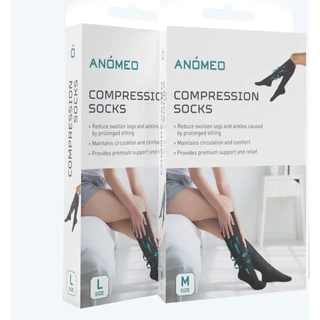 ANOMEO/Travel Blue ถุงเท้าเพื่อสุขภาพ Compression sock ช่วยการไหลเวียนโลหิต พร้อมเพลิดเพลินกับความสบายตลอดวัน