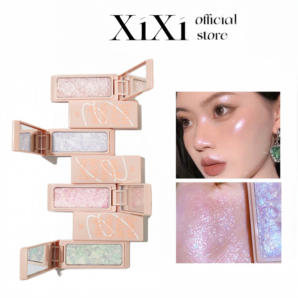 ส่งจากไทย XIXI Skin Highlighter ไฮไลท์หลากสี ขนาดพกพา สีสวย ติดทนยาวนาน กันน้ำและกันเหงื่อ หน้าสว่างขึ้นทันที!