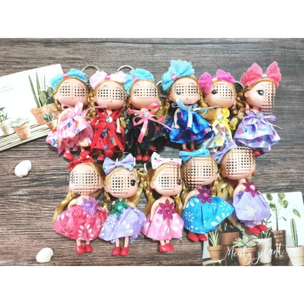 🔥ใหม่ พวงกุญแจตุ๊กตาน่ารักแบบขนฟูๆ 48สี ใส่แว่นตา ขายส่งและขายปลีก New Keychain for Bag or Key BB