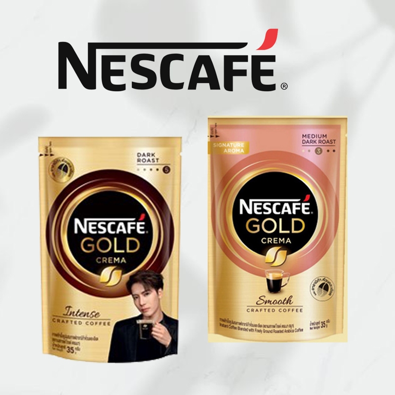 NESCAFÉ Gold Crema Intense เนสกาแฟ โกลด์ เครมมา อินเทนส์ แบบถุง ขนาด 100 กรัม NESCAFE