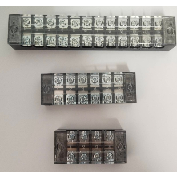 เทอร์มินอลบล็อก 600V 25A 4ช่อง, 6ช่อง, 12ช่อง 25A TB2504 TB2506 TB2512