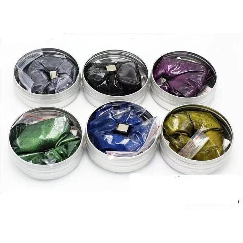 ✒เทคโนโลยีสีดำ Venom Toy Magnetic Fluid Magnetic Decompression Non-Newtonian Clay Magnet Slime Slime Magnetic Plasticine