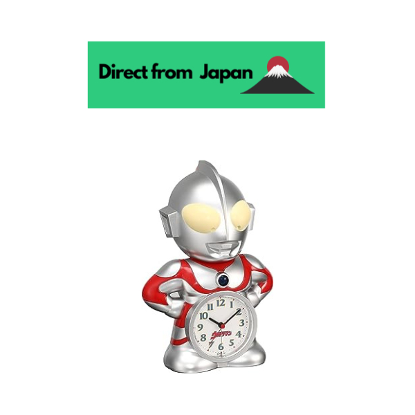 [Seiko Clock Alarm Clock Ultraman Character Type Talking Alarm Analog JF336A SEIKO Silver 23.7 x 16.7 x 12cm