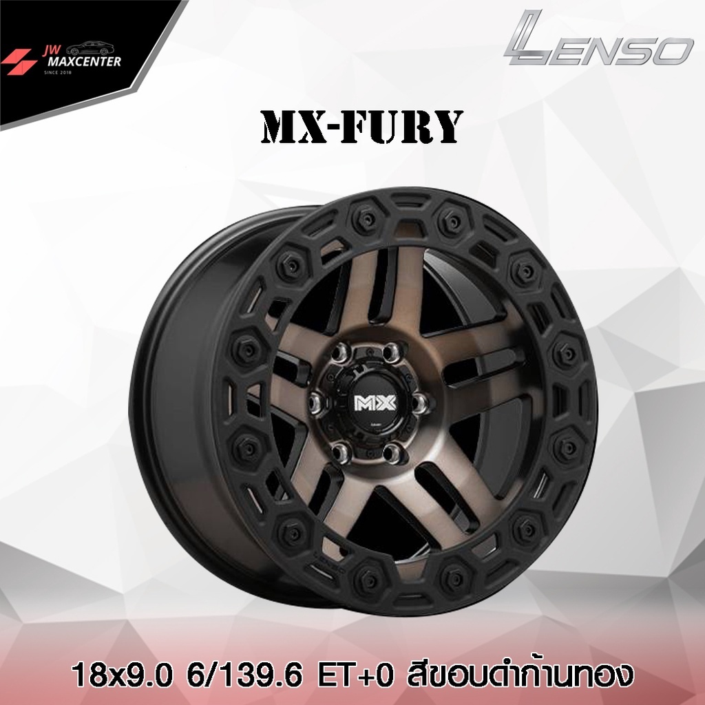 ส่งฟรี  💥ซื้อ3แถม1💥ล้อแม็กซ์ กระบะออฟโรด ยี่ห้อ LENSO รุ่นMX-FURY  ขอบ18  (ราคาต่อ 1 วง)