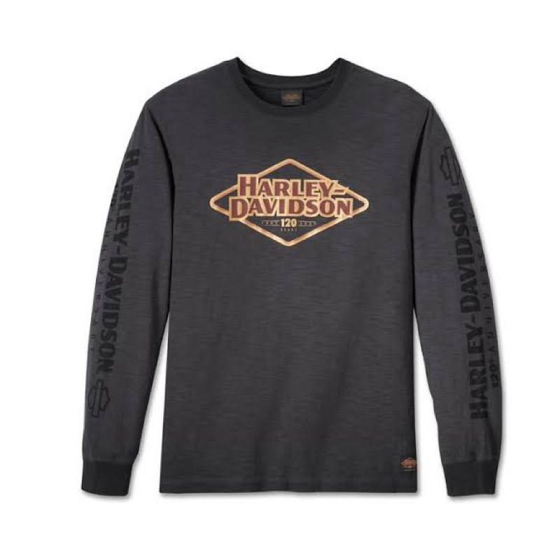 เสื้อยืดแขนยาว 120ปี Harley-Davidson ลิขสิทธิ์แท้