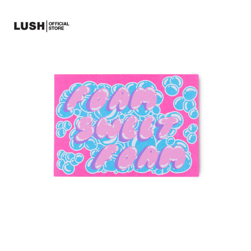 LUSH FOAM SWEET FOAM POSTCARDS 148mm x 105mm, 100% recycled paper