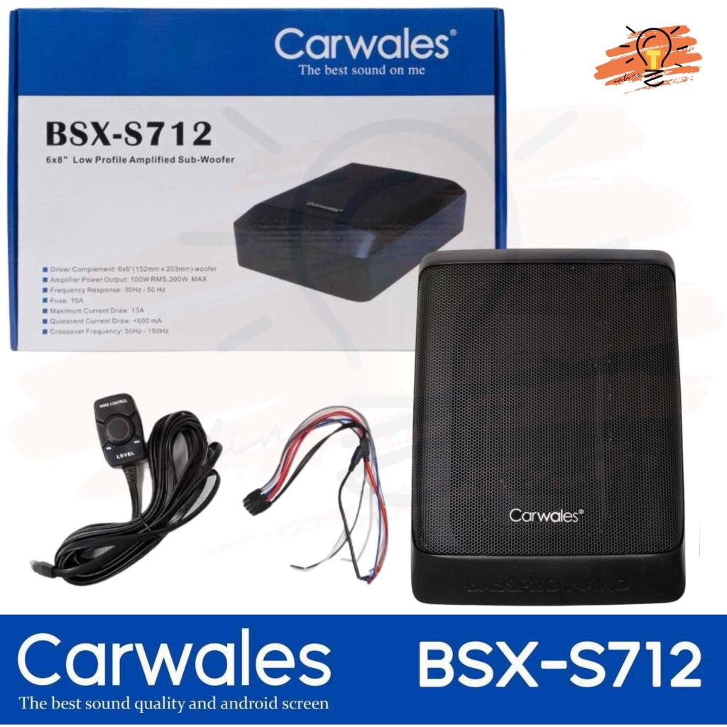 CARWALES BSX-S712 ซับบ๊อคขนาด 6x8 นิ้ว กำลังขับสูง 200W RMS มาพร้อมเบสบูท 1 ชุด