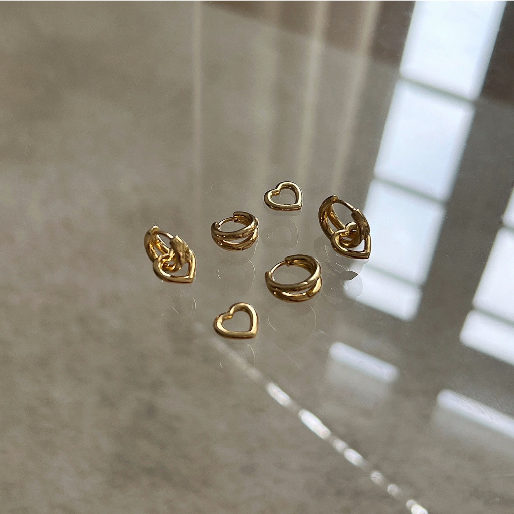 grumpy, twin hoop size 8 mm. (ราคาต่อคู่/price per pairs)