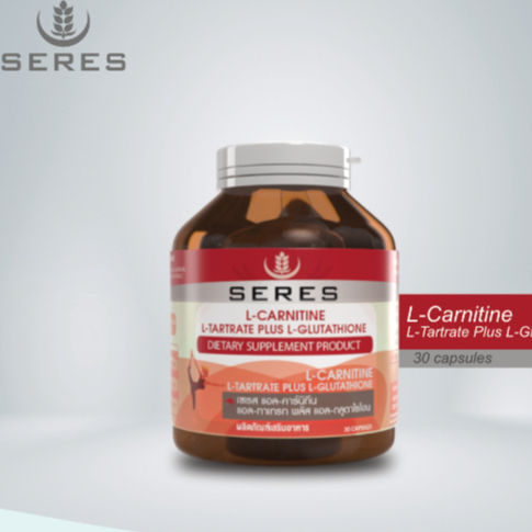 SERES L-CARNITINE 30cap เซเรส แอล-คาร์นิทีน 30 แคปซูล เพิ่มการเผาผลาญไขมันเเละแป้ง
