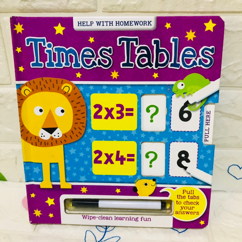 Help with homework Times Tables Wipe -clean -BC1/1