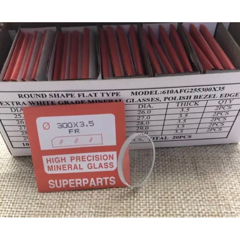 กระจกนาฬิกาความหนา 3.5 ใส่กับนาฬิกาได้ทุกรุ่น Superpart mineral watch glass