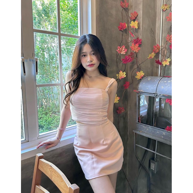 Beatrice - Pink🌸🌷💖🌸🤍เสื้อสายเดี่ยวกับกระโปรง สไตล์ลูกคุณหนูคะ น่ารักมากๆค่ะ🫶🏻 BT-PINK