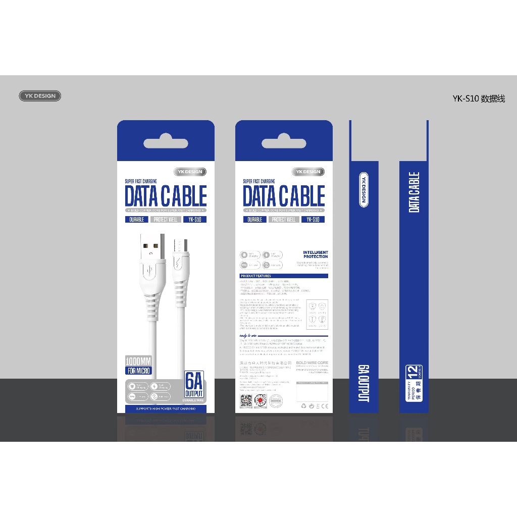 สายชาร์จ USB CABLE YK DESIGN 1m Fast Data Sync Charger Charging Cable