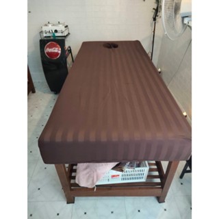 📌ส่งฟรี✔️ผ้าปูสำหรับเตียงนวดสปา (เจาะรู) นวดออย นวดไทย นวดอโ…