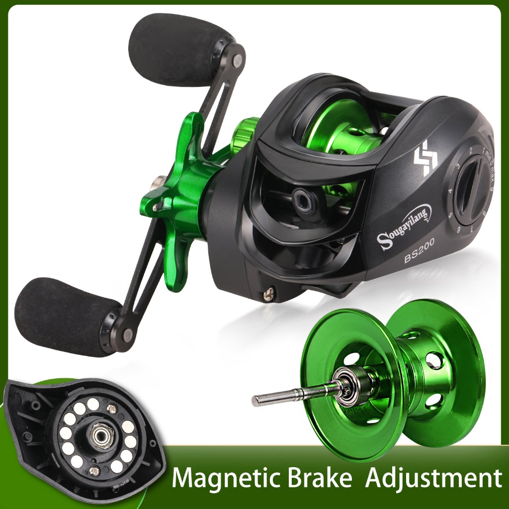 Sougayilang Baitcasting Reel 7.2: 1 ความเร็วสูงป้องกันการกัดกร่อนอลูมิเนียม Spool 10KG ความต้านทานสูงสุดหล่อม้วนตกปลา